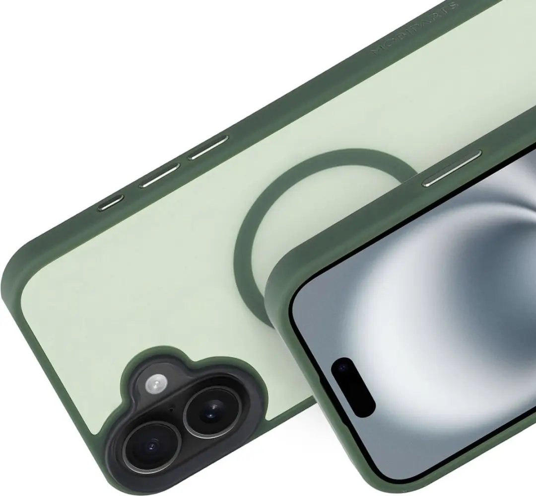 Mobiparts Hoesje iPhone 16 Plus MP-127214 - Hardcover MagSafe - Groen