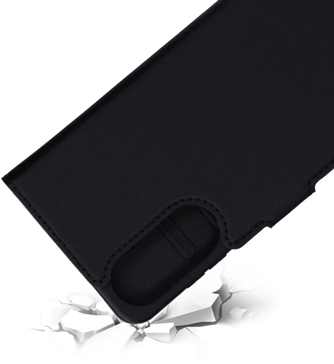 Mobiparts MP-129223 Hoesje Samsung Galaxy S25 Edge - Wallet - Eco Leer - Zwart