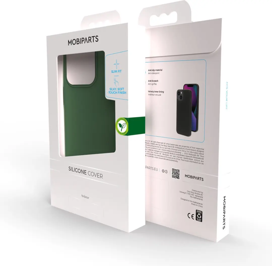 Mobiparts MP-5002022 Silicone Hoesje - Groen - 2x Glas Screenprotector