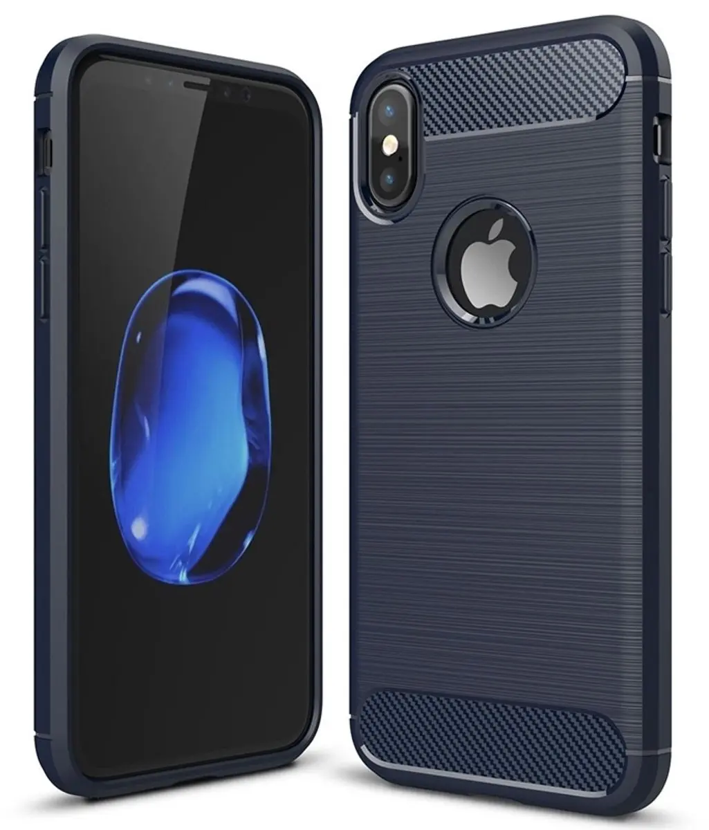 MobiQ Carbon Look Hoesje iPhone X/XS