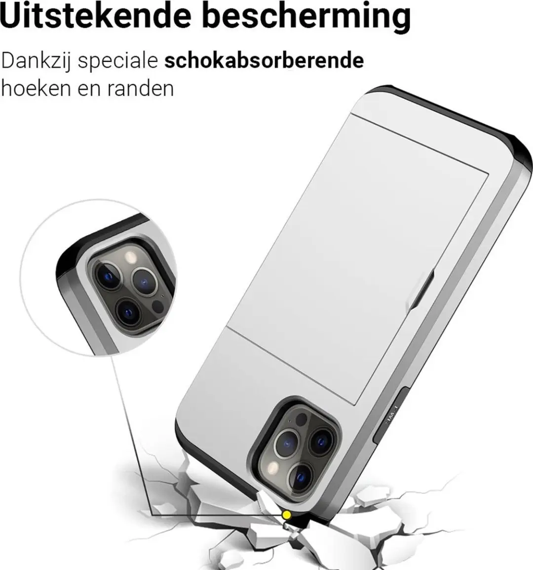 MobiQ iPhone 13 Pro Pashoesje - 2 Pasjes - Grijs