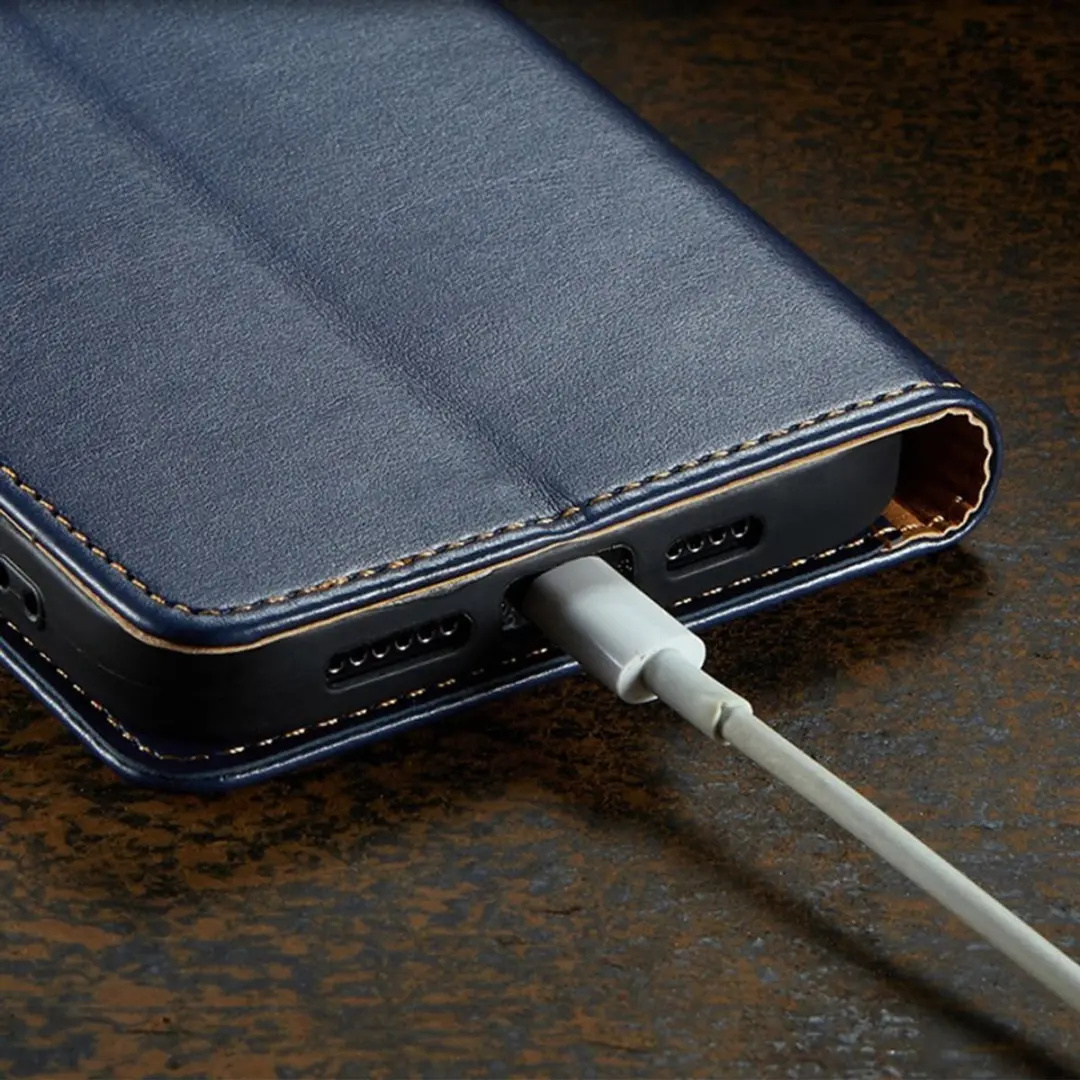 MobiQ Premium Business Wallet iPhone 17 - 46-01161 - Blauw