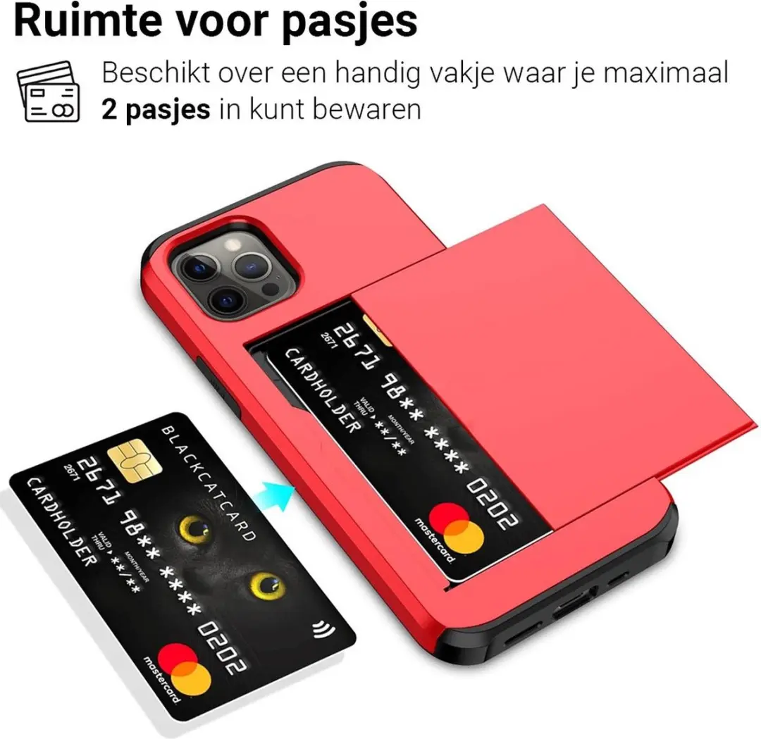 MobiQ iPhone 13 Pro Max Pashoesje - 2 Pasjes - Rood