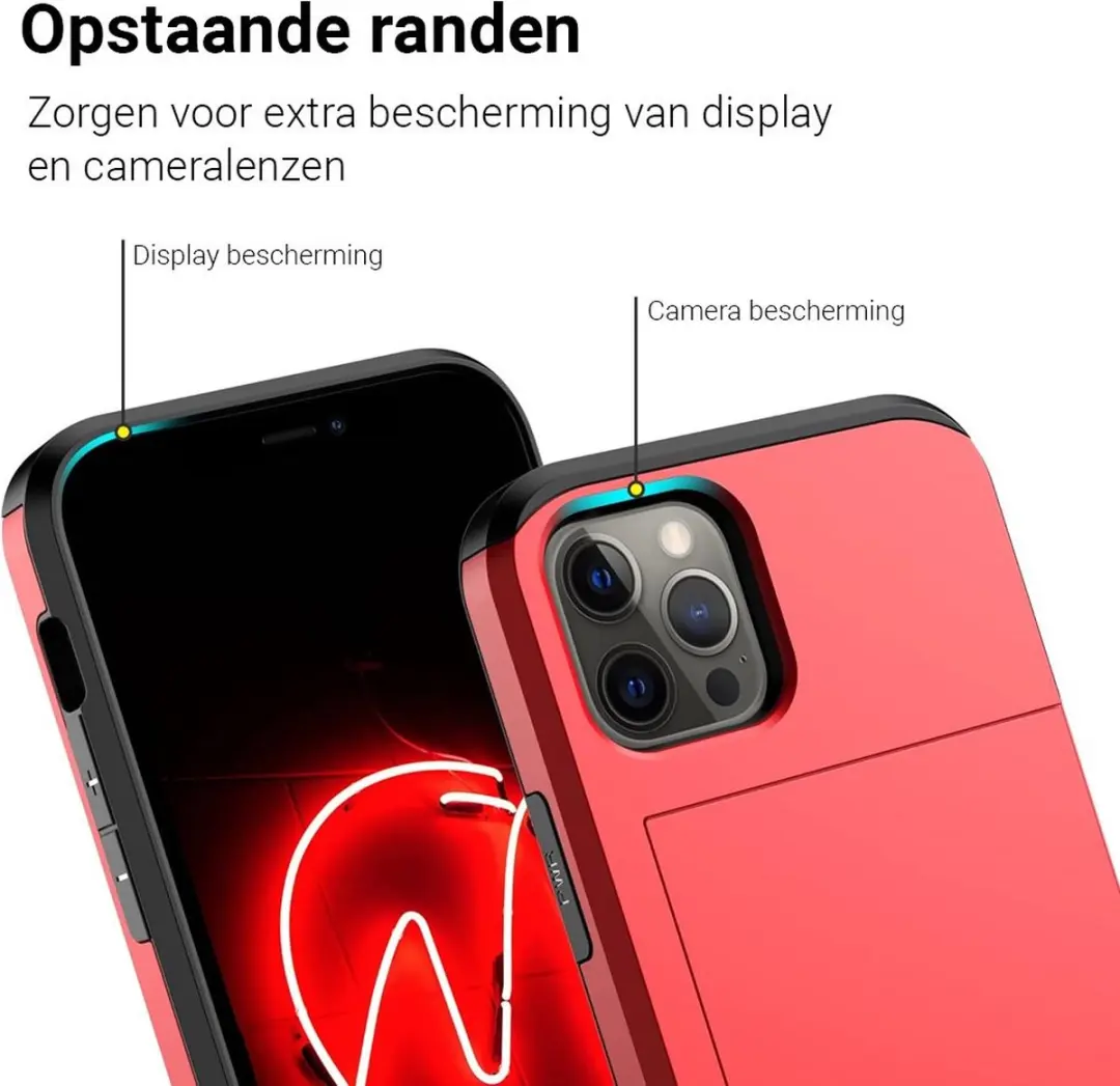 MobiQ iPhone 13 Pro Max Pashoesje - 2 Pasjes - Rood