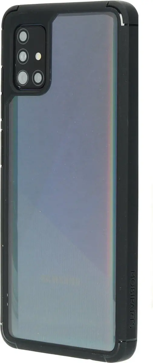 Mobiparts MP-108444 Rugged Hoesje Samsung Galaxy A51 - Zwart Transparant