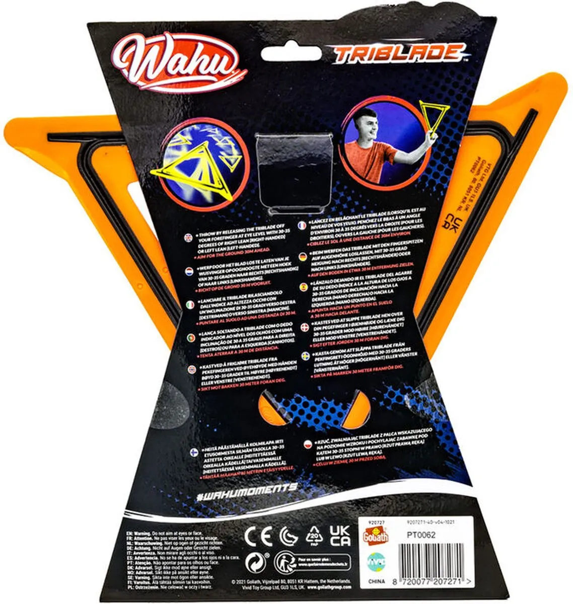 Goliath Wahu Triblade Boomerang - Rood