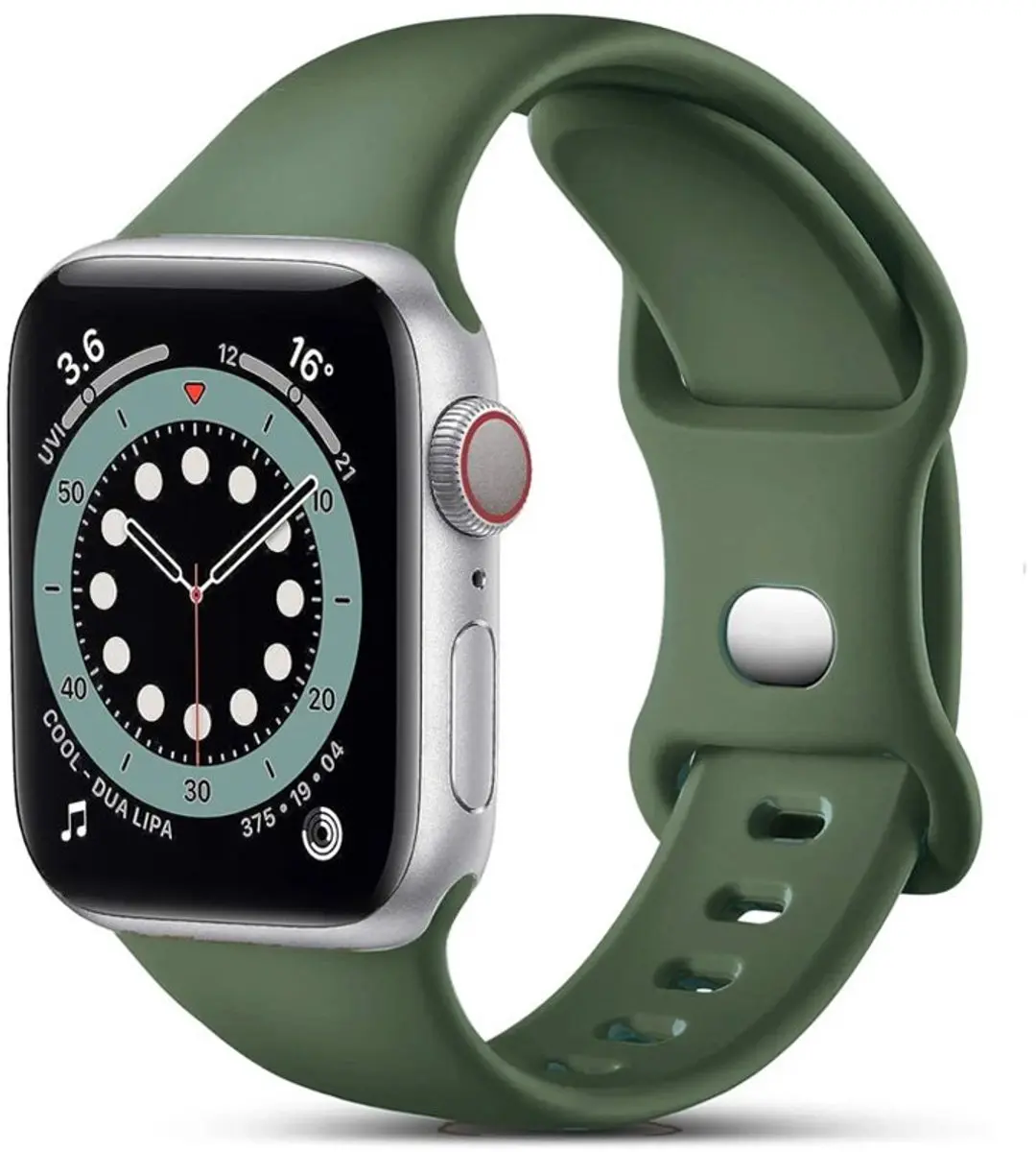 MobiQ Siliconen Bandje Apple Watch 46mm