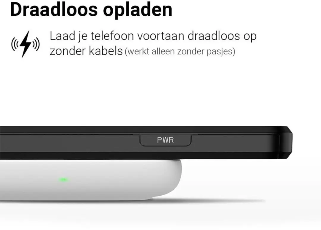 MobiQ iPhone 16e Pashoesje - Zwart - MPN 46-00823