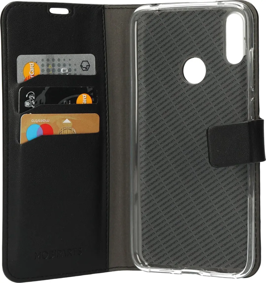 Mobiparts MP-93295 Hoesje Huawei Y7 (2019) - Wallet - Eco Leer - Zwart - afbeelding 6 van 6