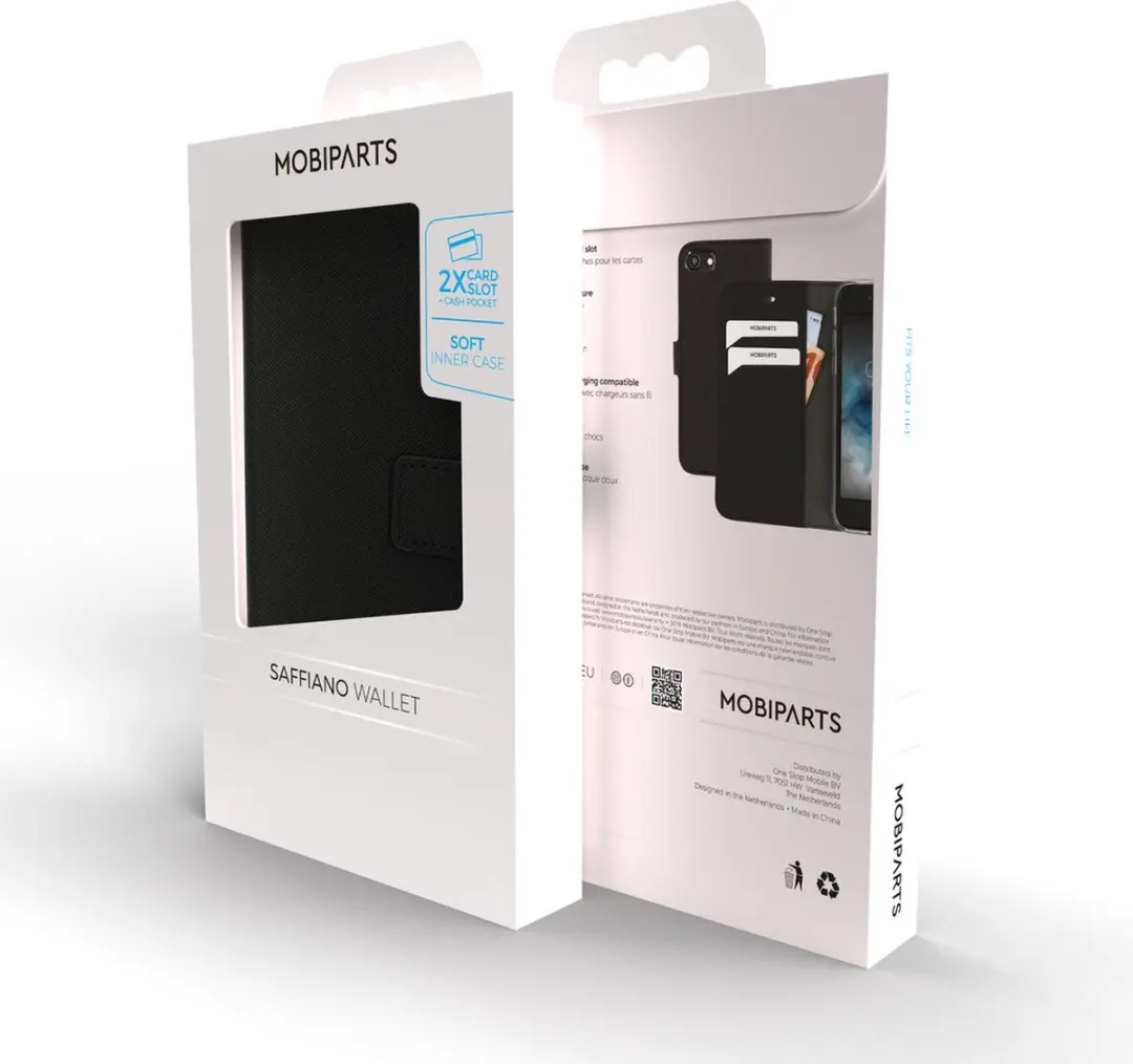 Mobiparts Saffiano Wallet Hoesje MP-5000232 - Samsung Galaxy A42 5G - 3 Pasjes - Zwart