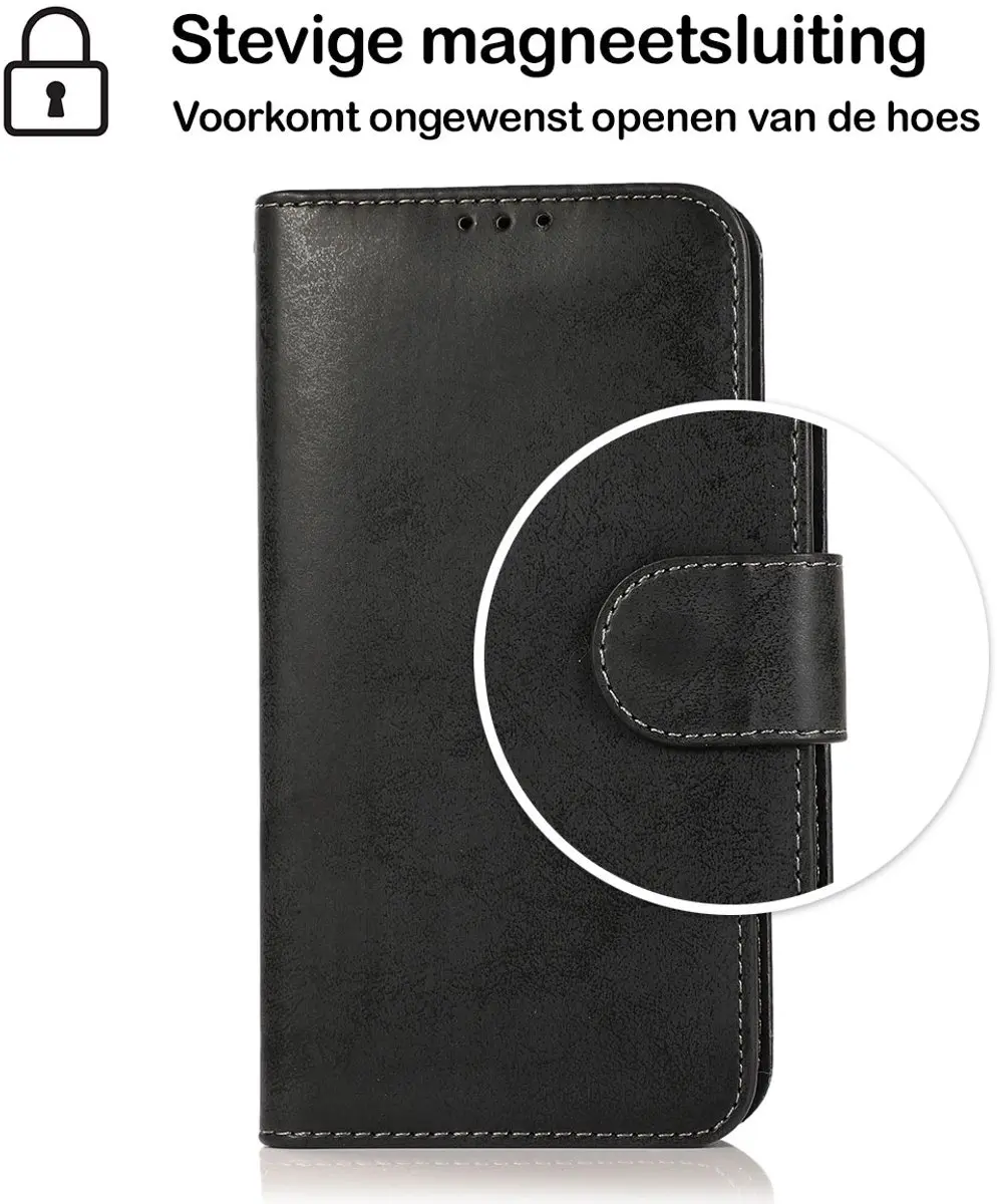 MobiQ 2-in-1 Wallet Case 13-01661 - iPhone 7/8/SE - Zwart