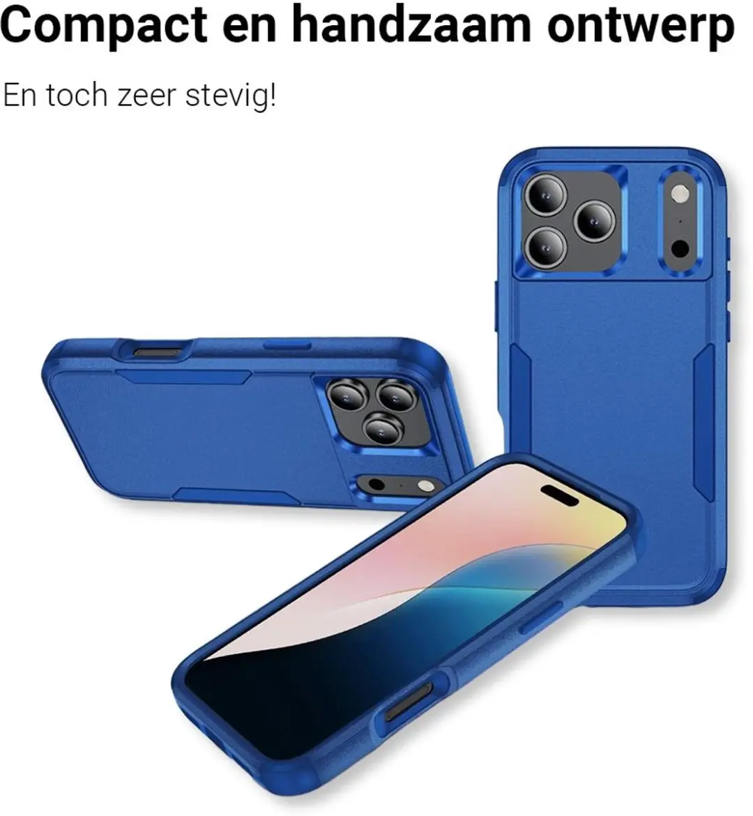 MobiQ Layered Armor Hoesje 46-01488 - iPhone 17 Pro Max - Blauw
