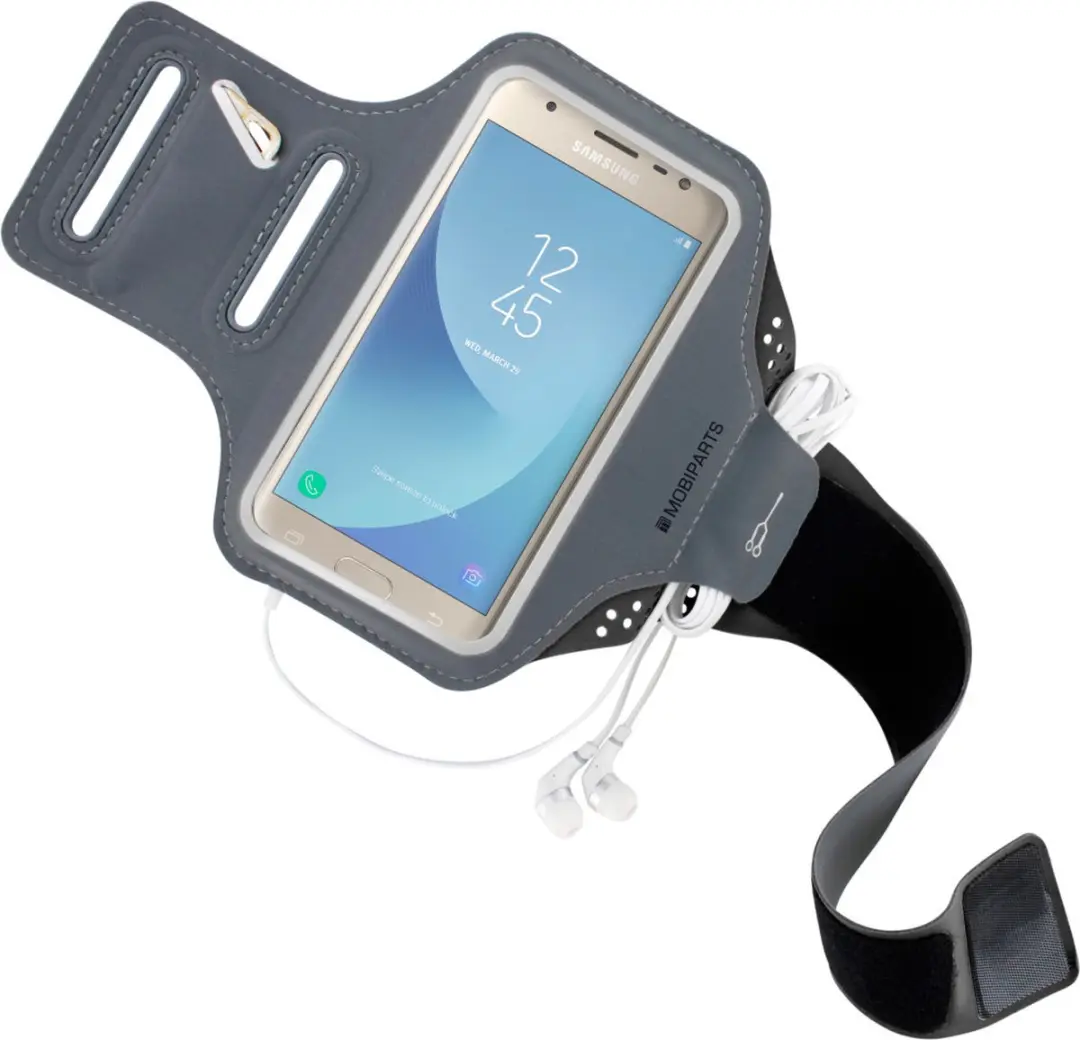 Mobiparts MP-62599 Hardlooparmband - Samsung Galaxy J3 (2017) - Zwart