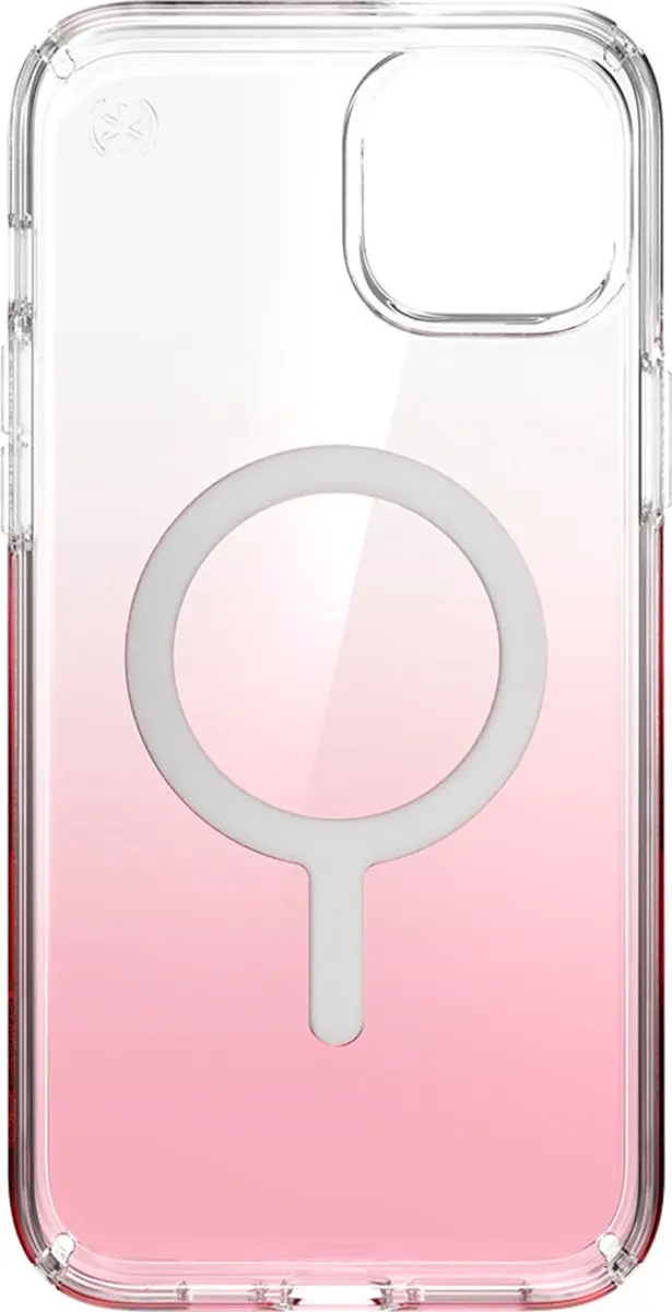 Speck Presidio Perfect Clear MagSafe iPhone 15/14 Plus - Roze - 4m Valbestendig