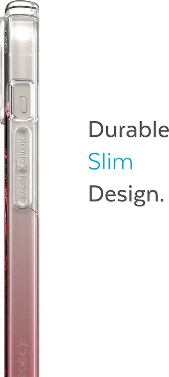 Speck Presidio Perfect Clear MagSafe iPhone 15/14 Plus - Roze - 4m Valbestendig