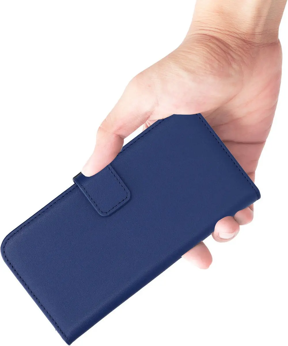 Mobiparts MP-128817 Hoesje iPhone 16 Pro - Blauw Leder - 3 Pasjes