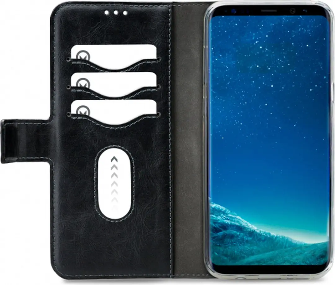 Mobiparts MP-84122 Hoesje Samsung Galaxy A7 (2018) - Wallet - Zwart