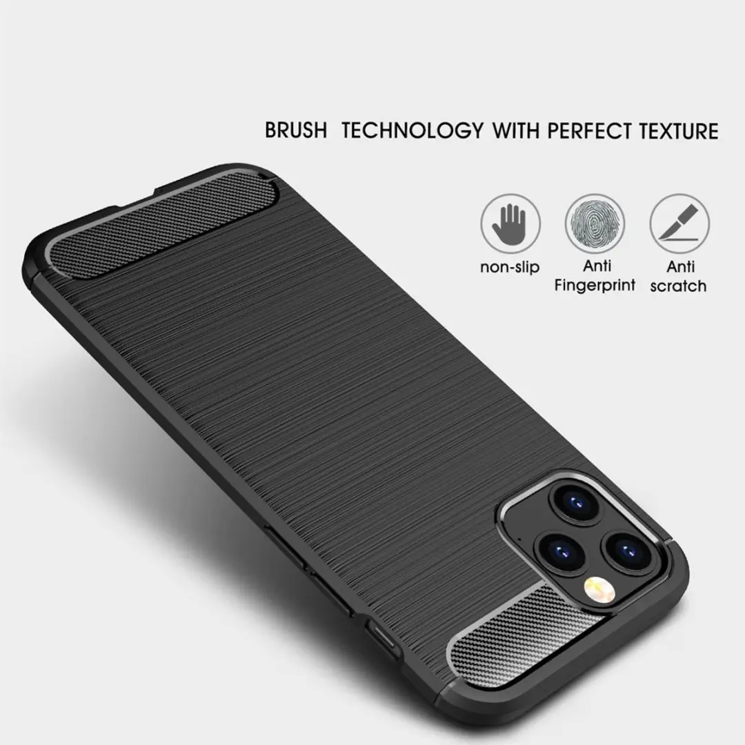 MobiQ Carbon Look Hoesje iPhone 13 Mini - 13-00806 - Zwart