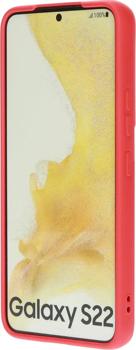 Mobiparts Hoesje Samsung Galaxy S22 - Siliconen Rood - MP-121820