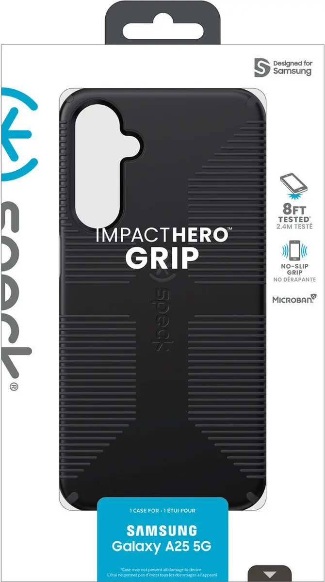 Speck Impact Hero 150650-3244 Hoesje - Samsung Galaxy A25 5G - Zwart - afbeelding 6 van 6
