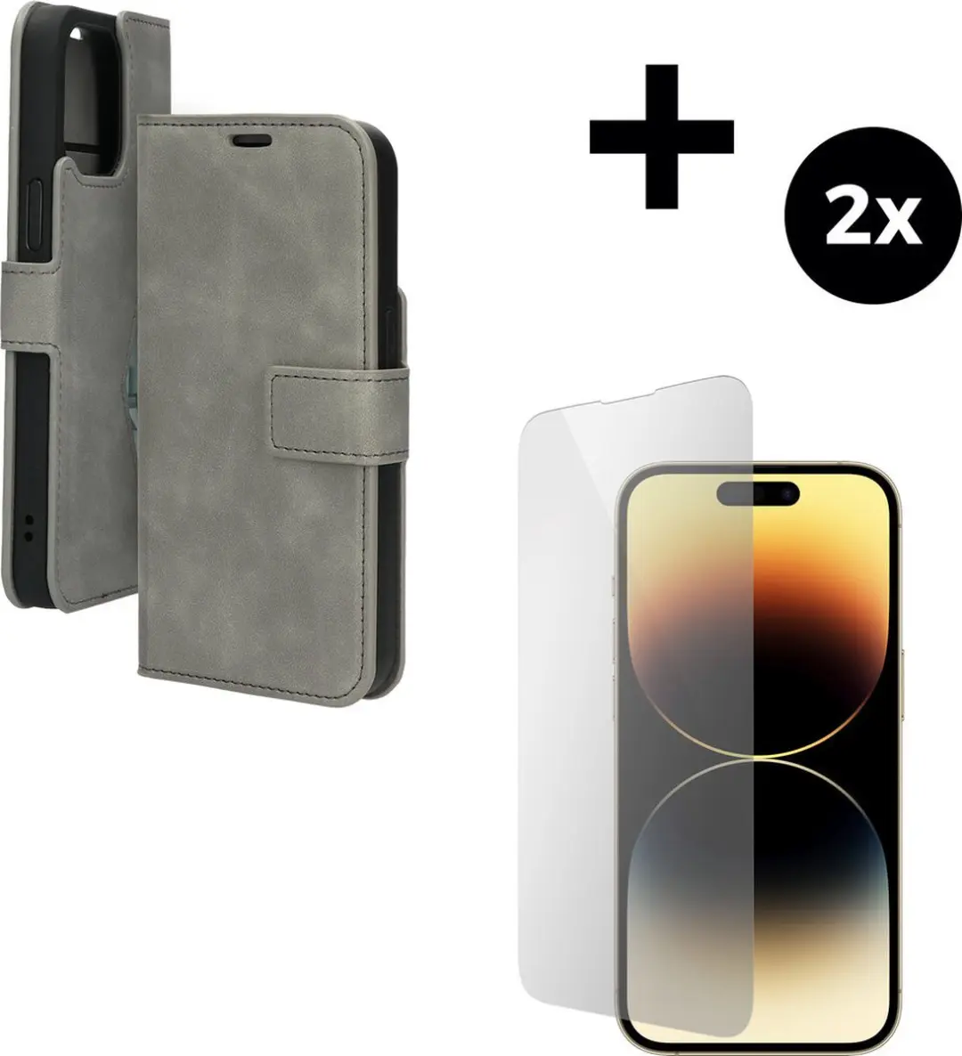 Mobiparts Classic Wallet MP-5001076 - iPhone 14 Pro Max Grijs