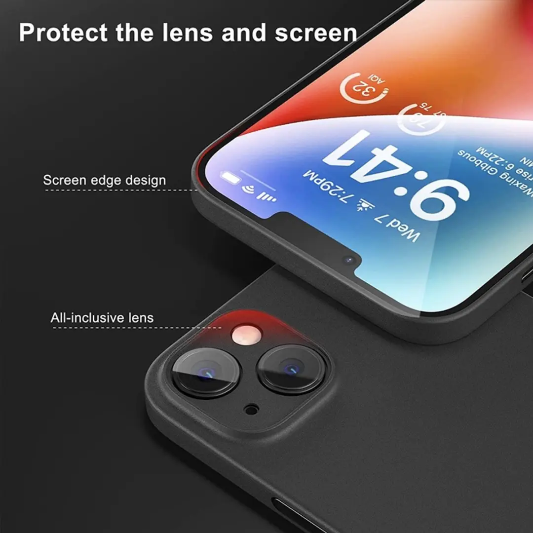 MobiQ 13-01755 Ultra Dun Hoesje - iPhone 14 - Zwart