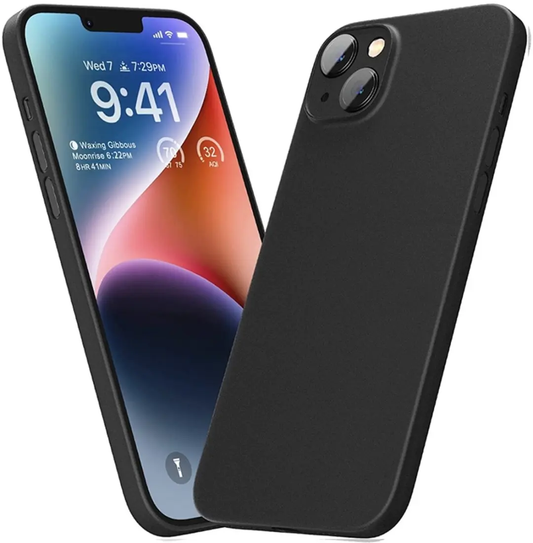 MobiQ 13-01755 Ultra Dun Hoesje - iPhone 14 - Zwart