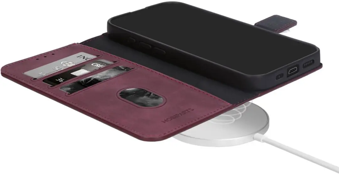 Mobiparts MP-128759 Hoesje Samsung Galaxy A26 - Wallet - Eco Leer - Paars/Rood