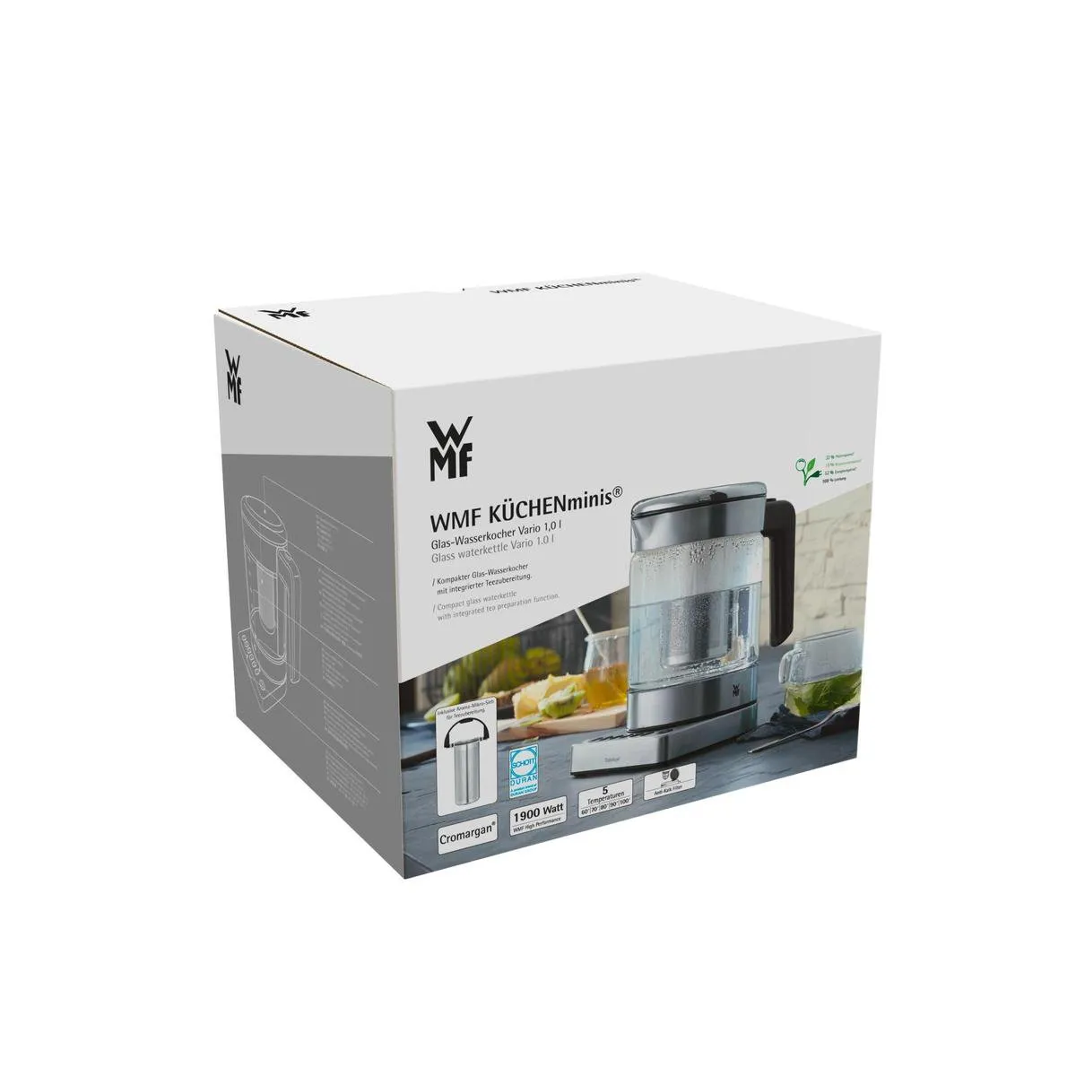 WMF KITCHENminis Thee- en Waterkoker 1L - RVS