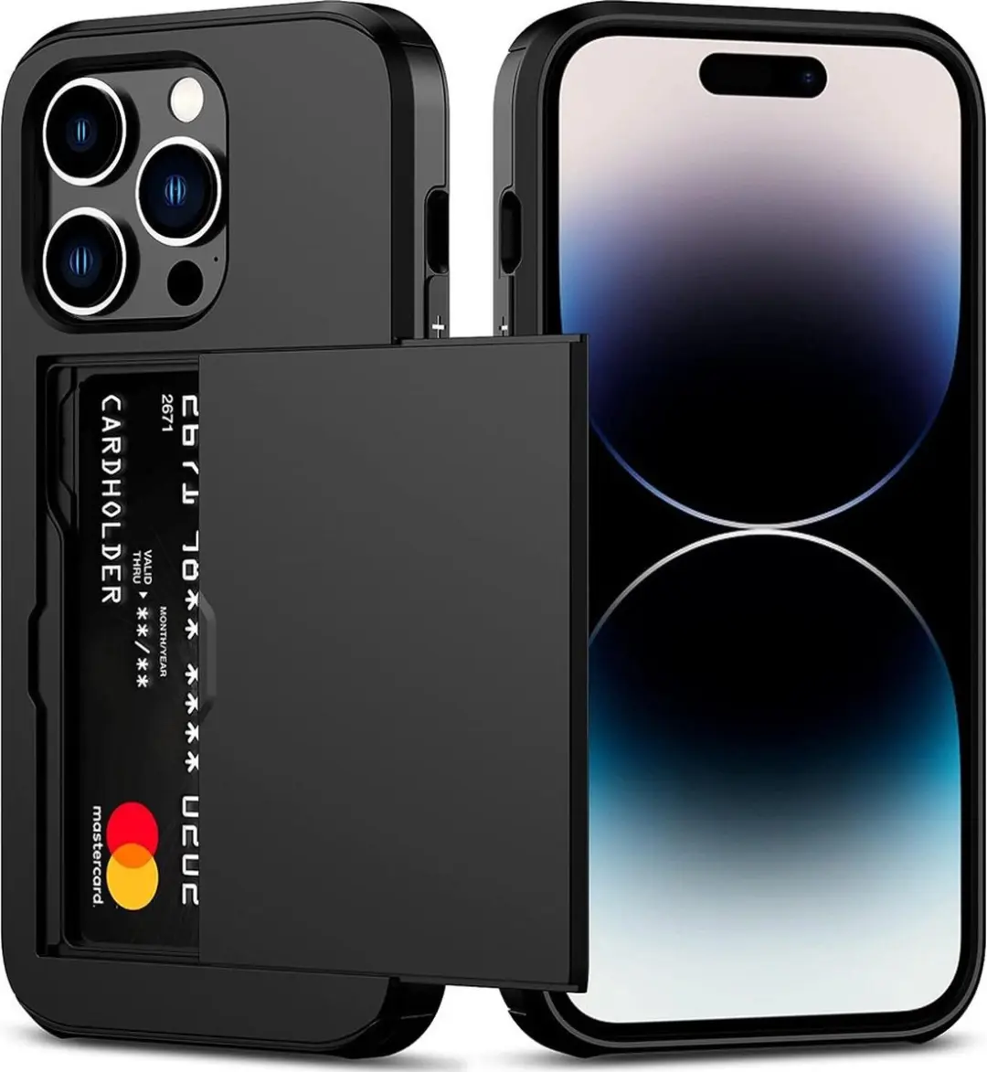 Mobiq pashouder hoesje geschikt voor iPhone 14 Pro