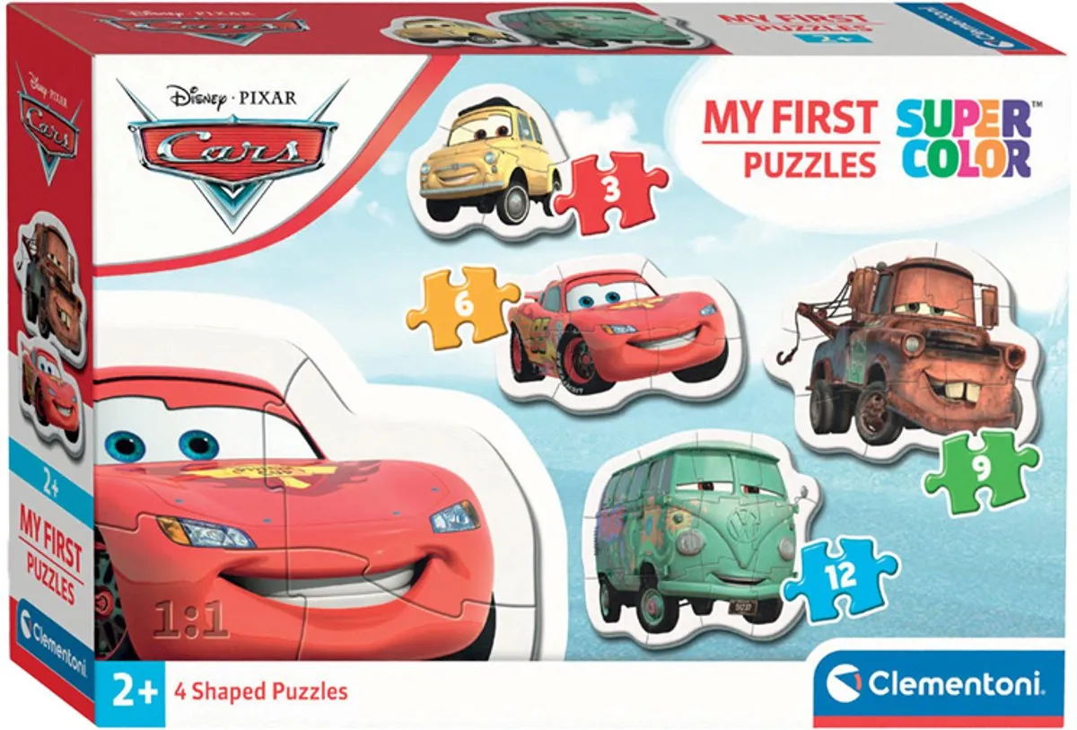 Clementoni Cars 4-in-1 Puzzel - 12 Stuks - Multicolor