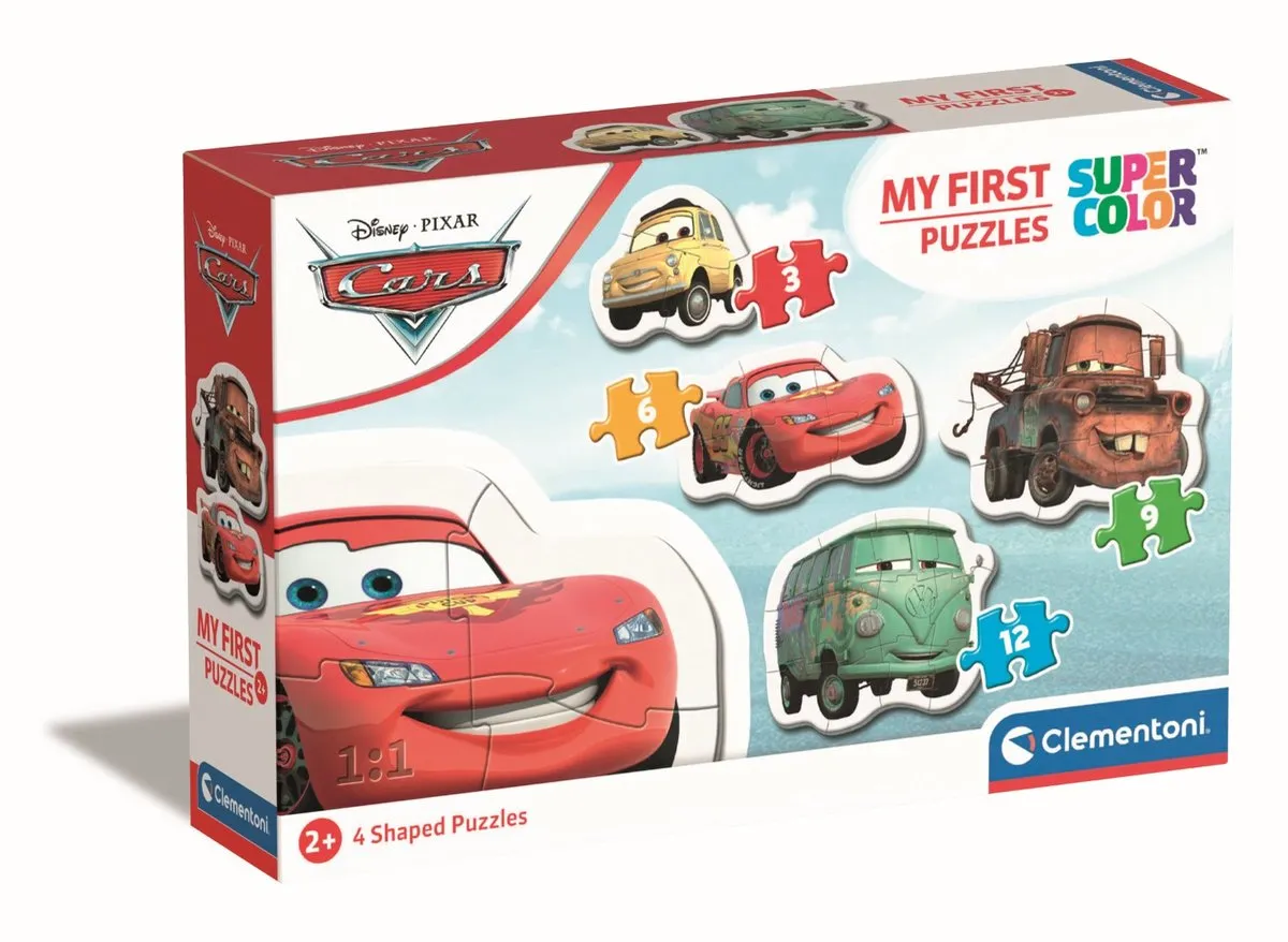 Clementoni Cars 4-in-1 Puzzel - 12 Stuks - Multicolor