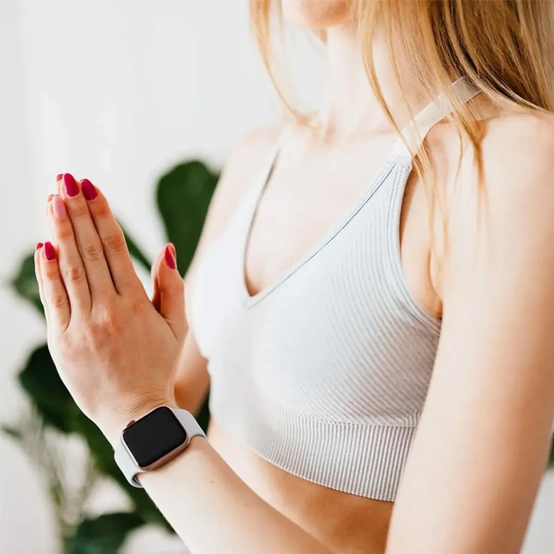 MobiQ Siliconen Bandje Apple Watch 41mm - Wit