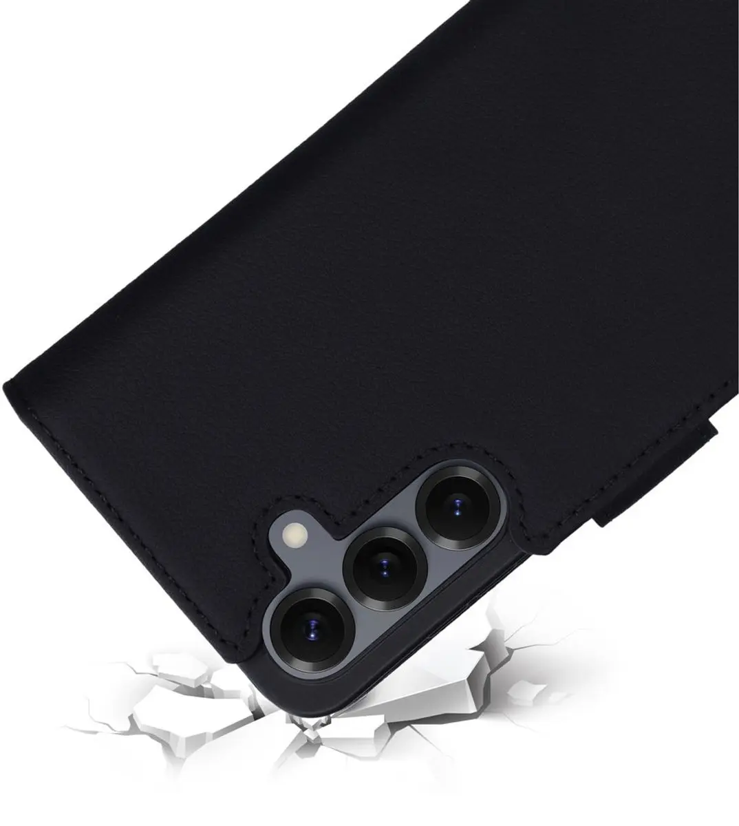 Mobiparts MP-128590 Leather Wallet Case Samsung Galaxy S25 - Zwart