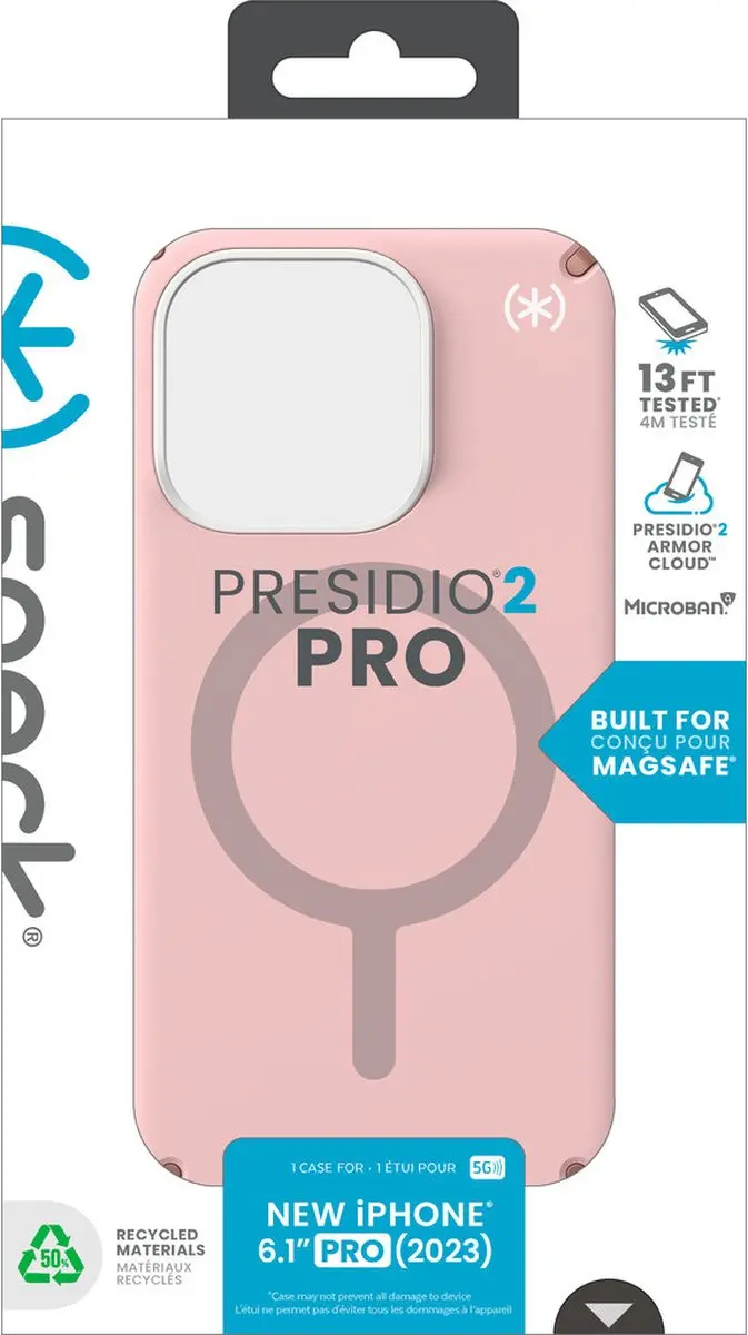 Speck Presidio2 Pro 150564-3213 Hoesje - iPhone 15 Pro - Roze