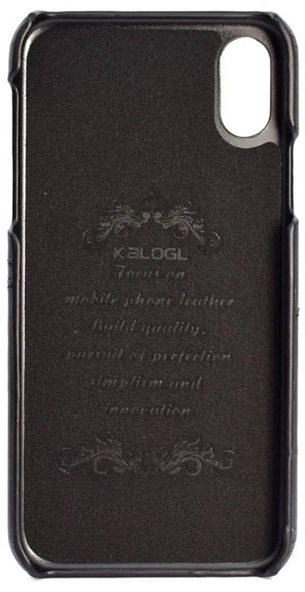 MobiQ Leather Snap On Wallet iPhone X/XS - 2 Pasjes - Zwart