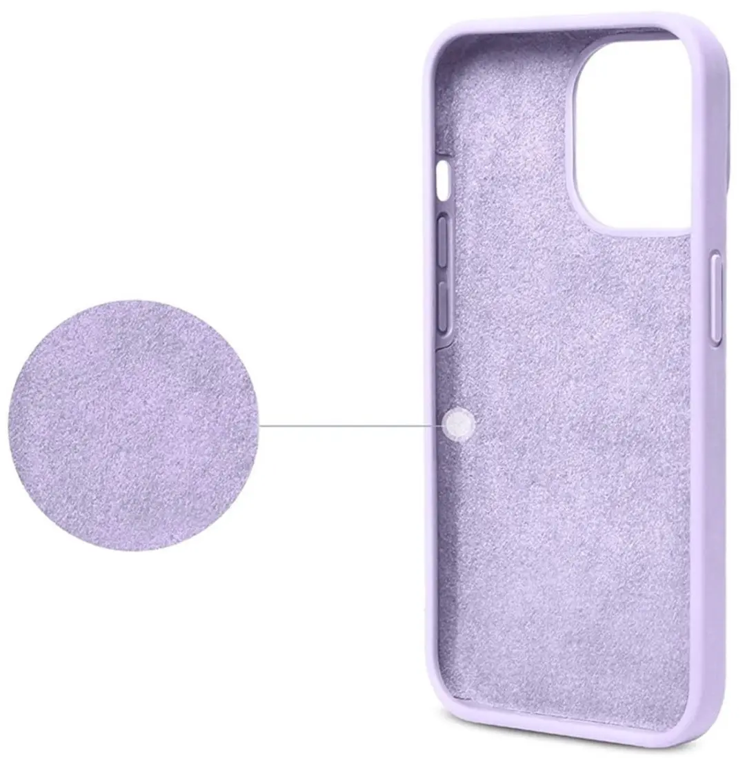 MobiQ Liquid Silicone Hoesje iPhone 15 Pro - Paars