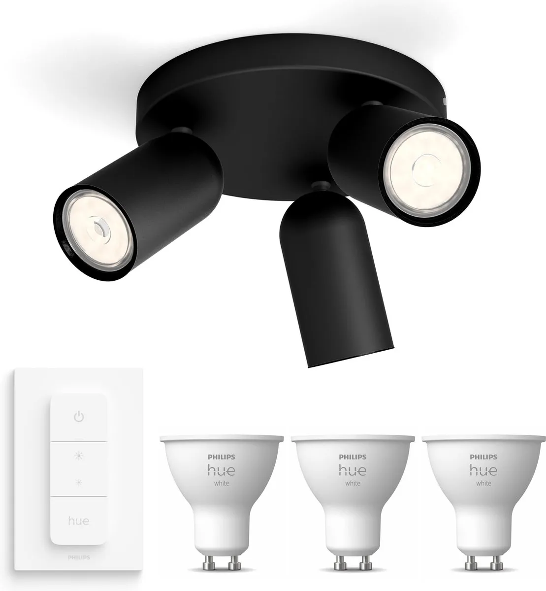 Philips Hue Pongee Opbouwspot Zwart