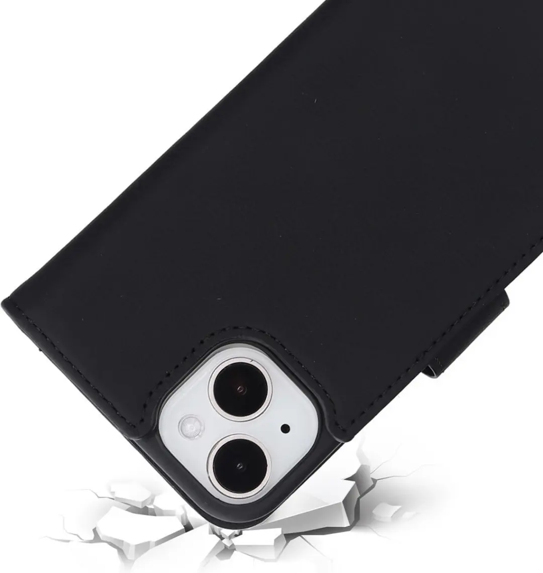 Mobiparts MP-127152 MagSafe Portemonnee - Echt Leer - Zwart