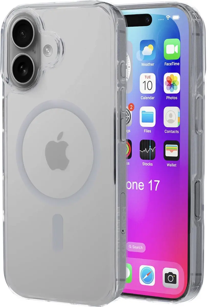 Mobiparts Hoesje iPhone 17 Hardcover MagSafe Transparant