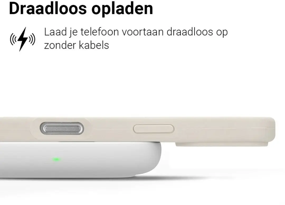 MobiQ Liquid Silicone Hoesje 46-00380 - iPhone 16 Pro Max - Lichtgrijs