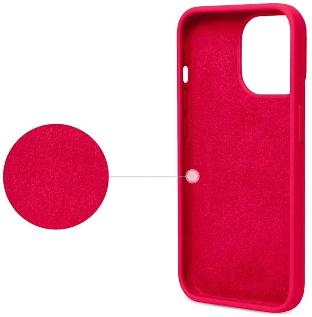 MobiQ Liquid Silicone Hoesje iPhone 15 Pro Max - Rood