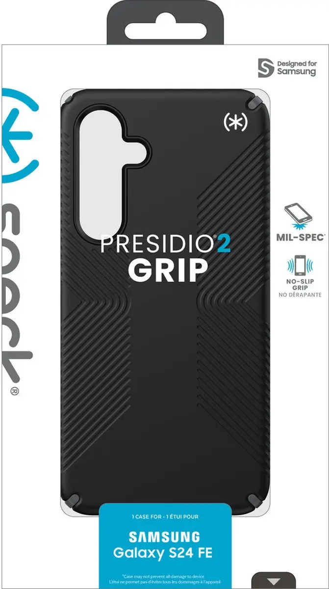 Speck Presidio2 Grip Hoesje Samsung Galaxy S24 FE - Zwart - afbeelding 6 van 6