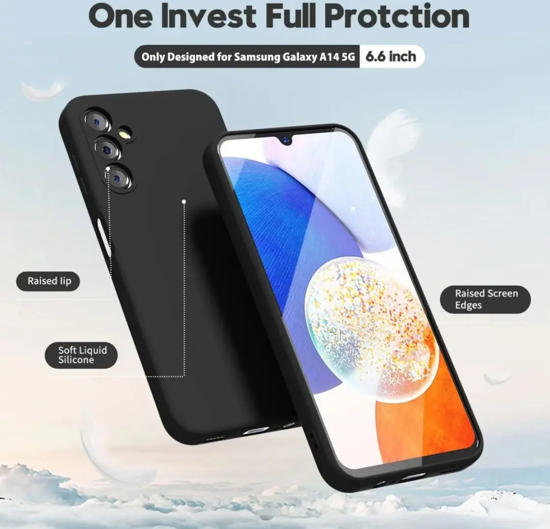 Selected Hoesje Samsung Galaxy A14 Back Cover - Dun TPU Zwart