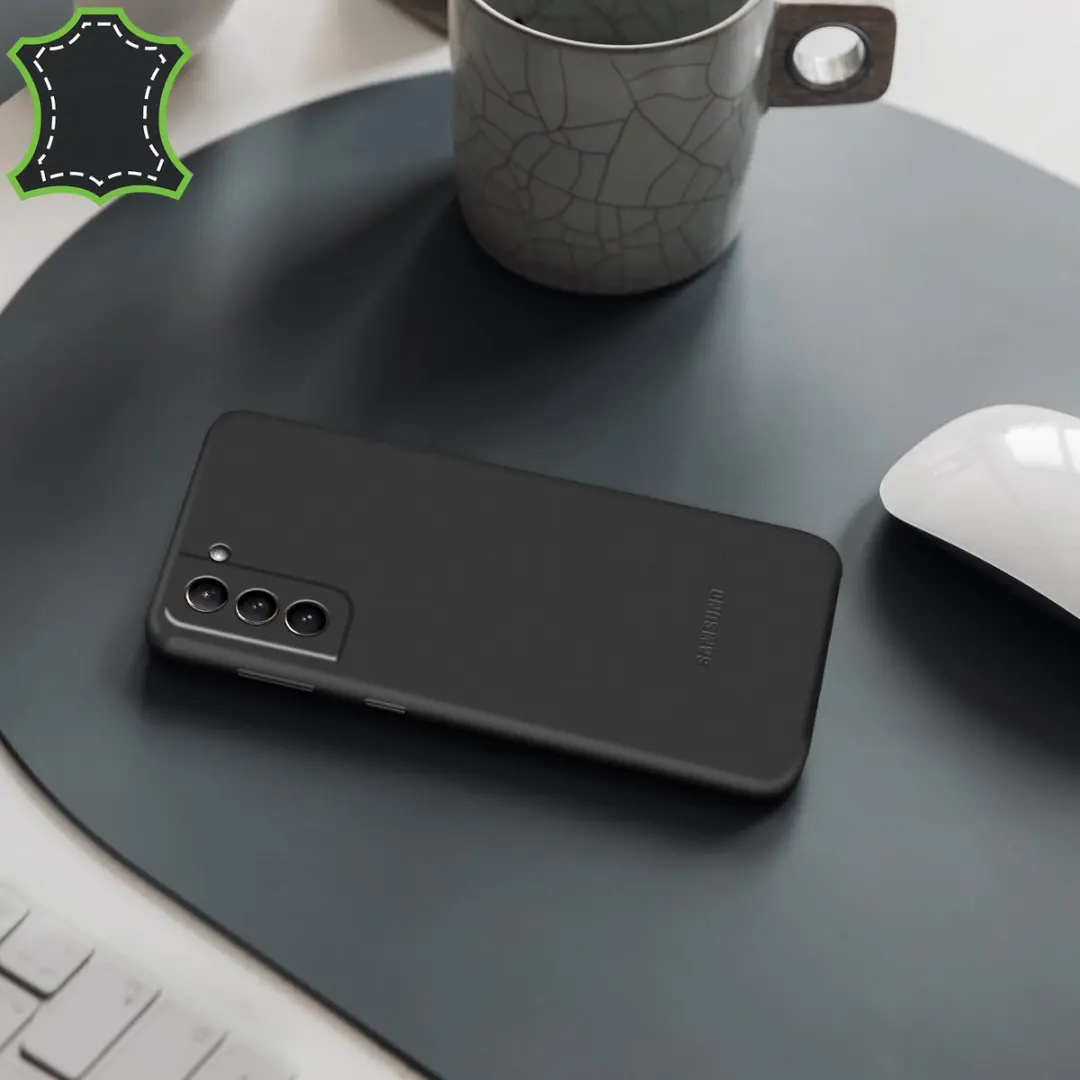 Samsung Leather Hoesje S21 Plus - Zwart