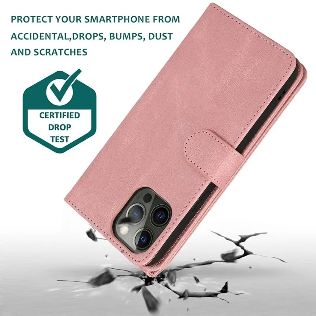 MobiQ Wallet Hoesje iPhone 16 Pro Max - roze - 46-00452