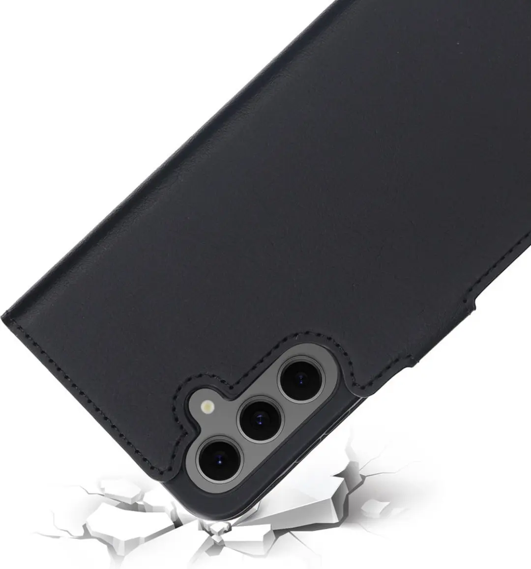 Mobiparts MP-127905 Hoesje Samsung Galaxy S24 FE - Wallet - Eco Leer - Zwart