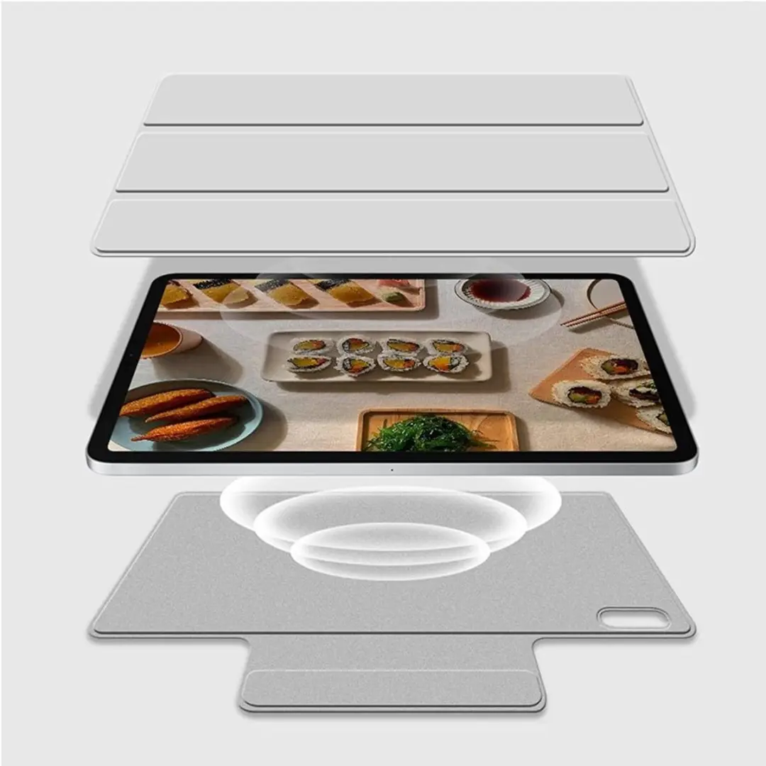 MobiQ Magnetische Hoes iPad 11 2025 - grijs - A16