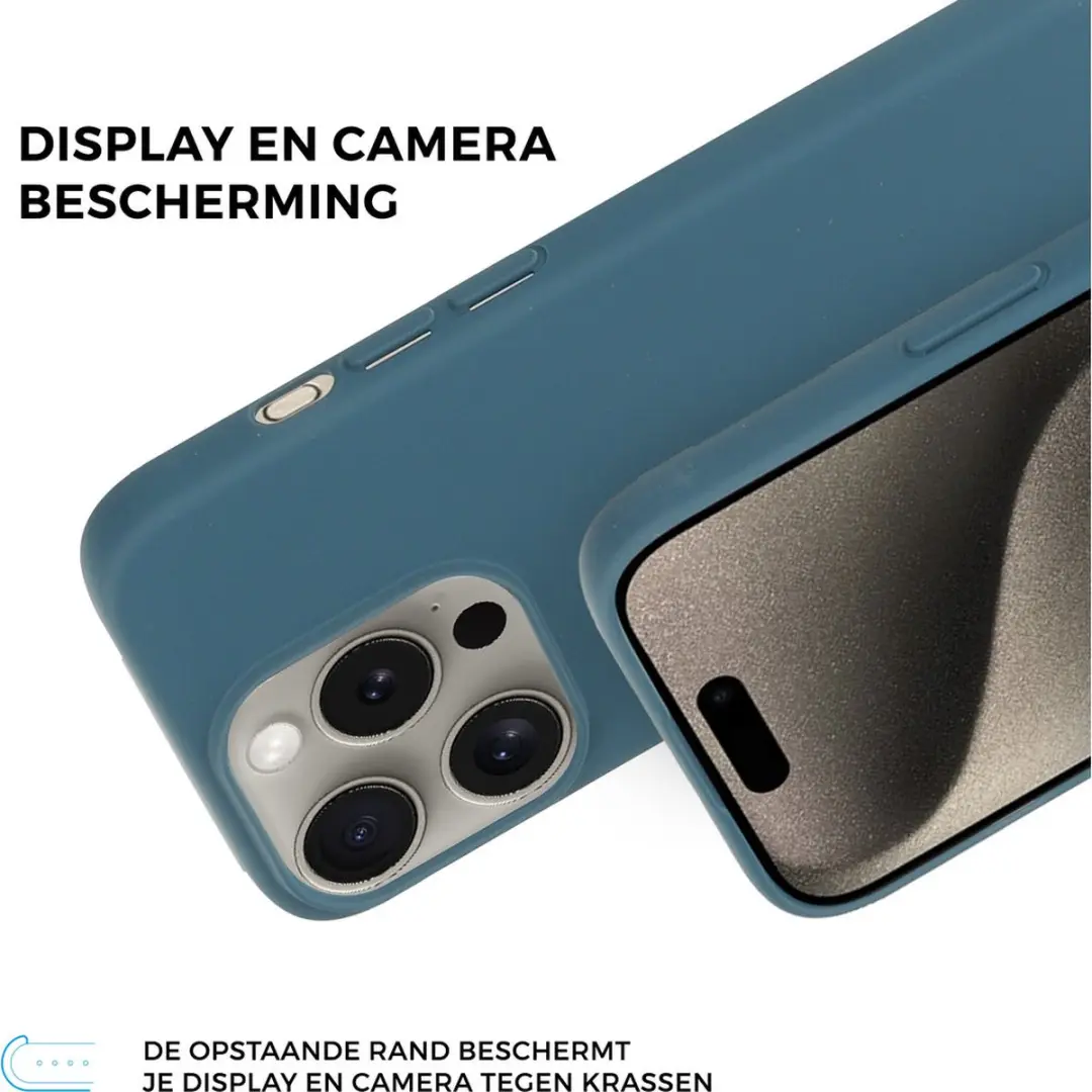 Mobiparts MP-5001988 Silicone Hoesje iPhone 15 Pro - Blauw