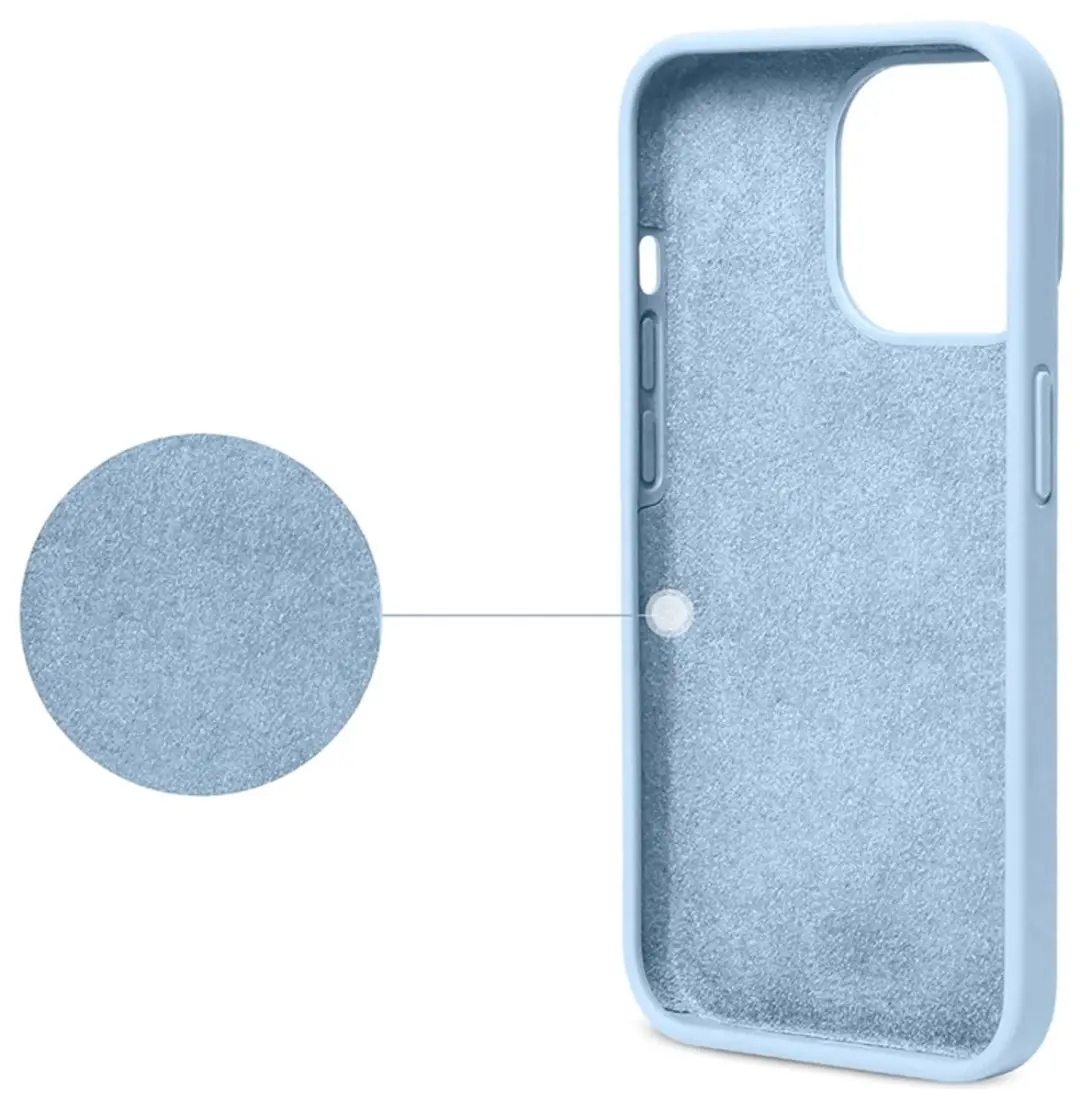 MobiQ Liquid Silicone Hoesje iPhone 14 Pro - lichtblauw